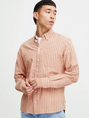 Blend Apricot Stripe Long Sleeve Shirt/21000